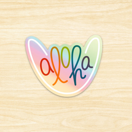 Aloha Holographic Sticker