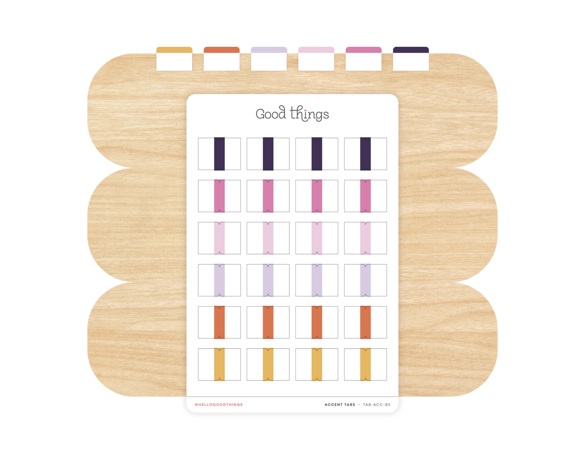 Accent Tab Stickers, Bright Side