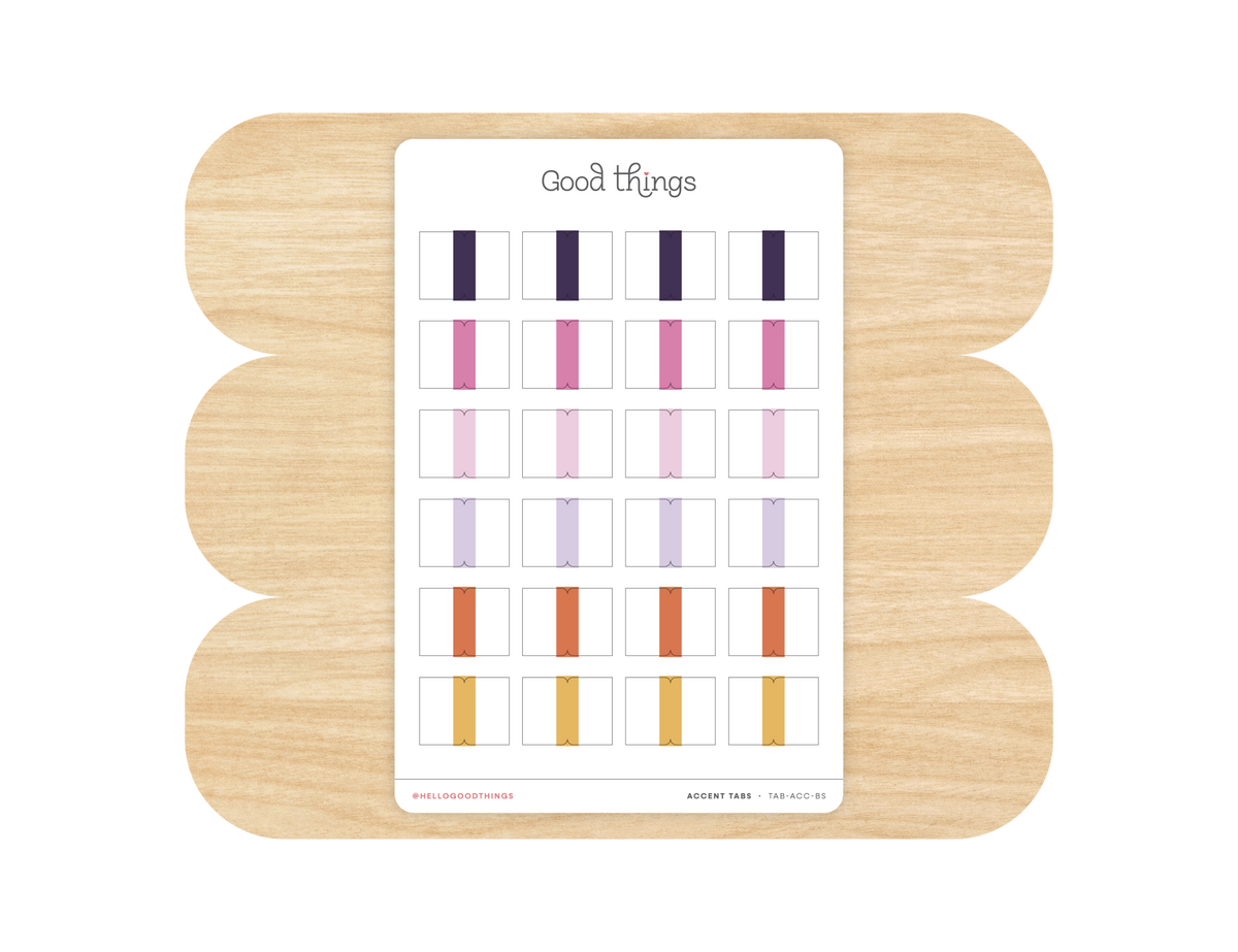 Accent Tab Stickers, Bright Side