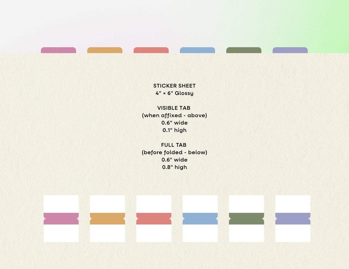 Accent Tab Stickers, Macaron Dreams