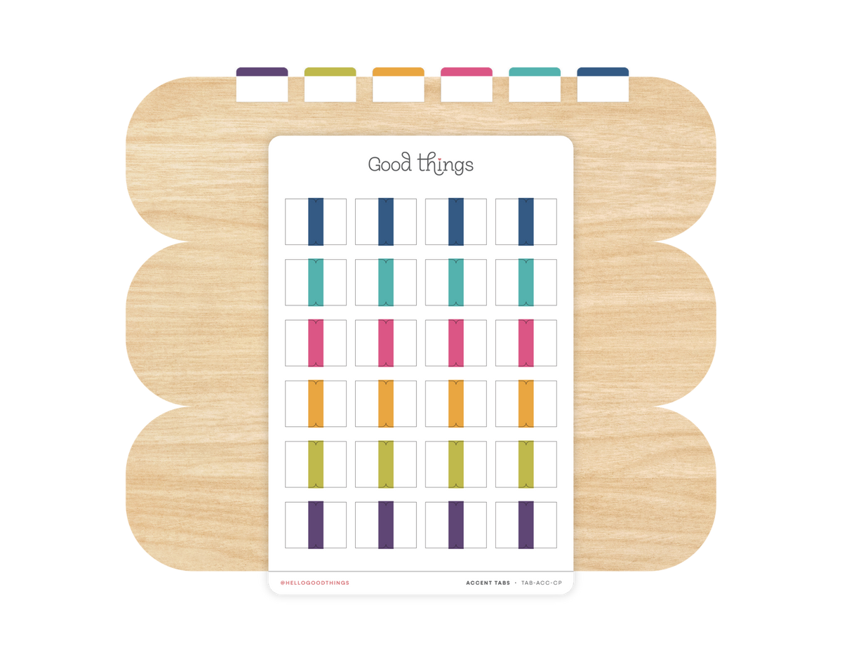 Accent Tab Stickers, Color Pop