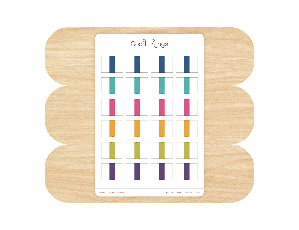 Accent Tab Stickers, Color Pop