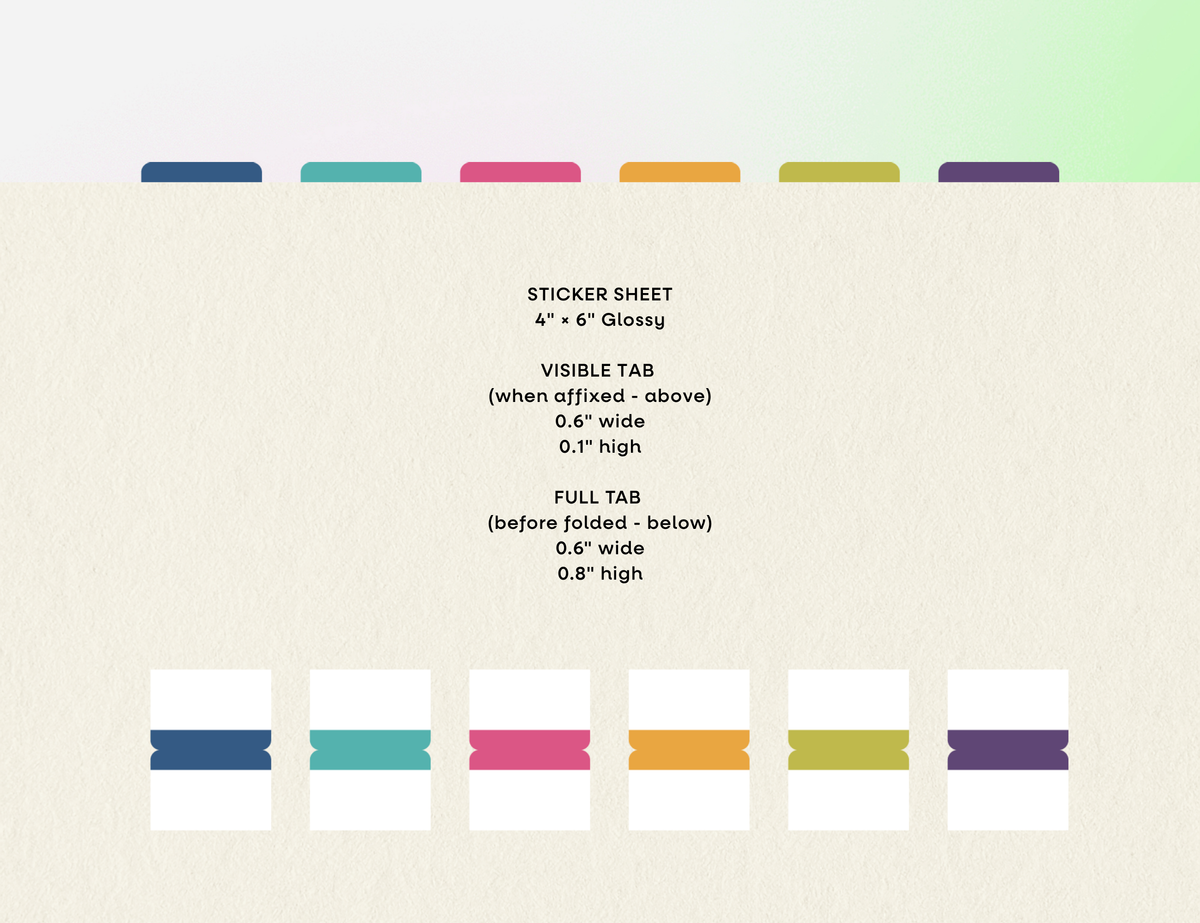 Accent Tab Stickers, Color Pop