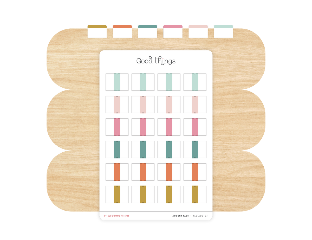 Accent Tab Stickers, Golden Hour