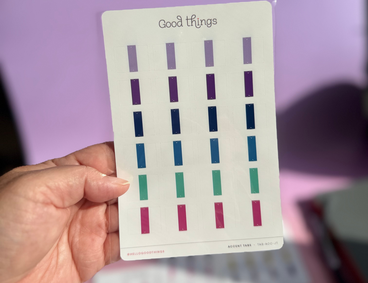 Accent Tab Stickers, Jewel Tones