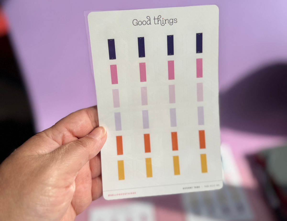 Accent Tab Stickers, Bright Side