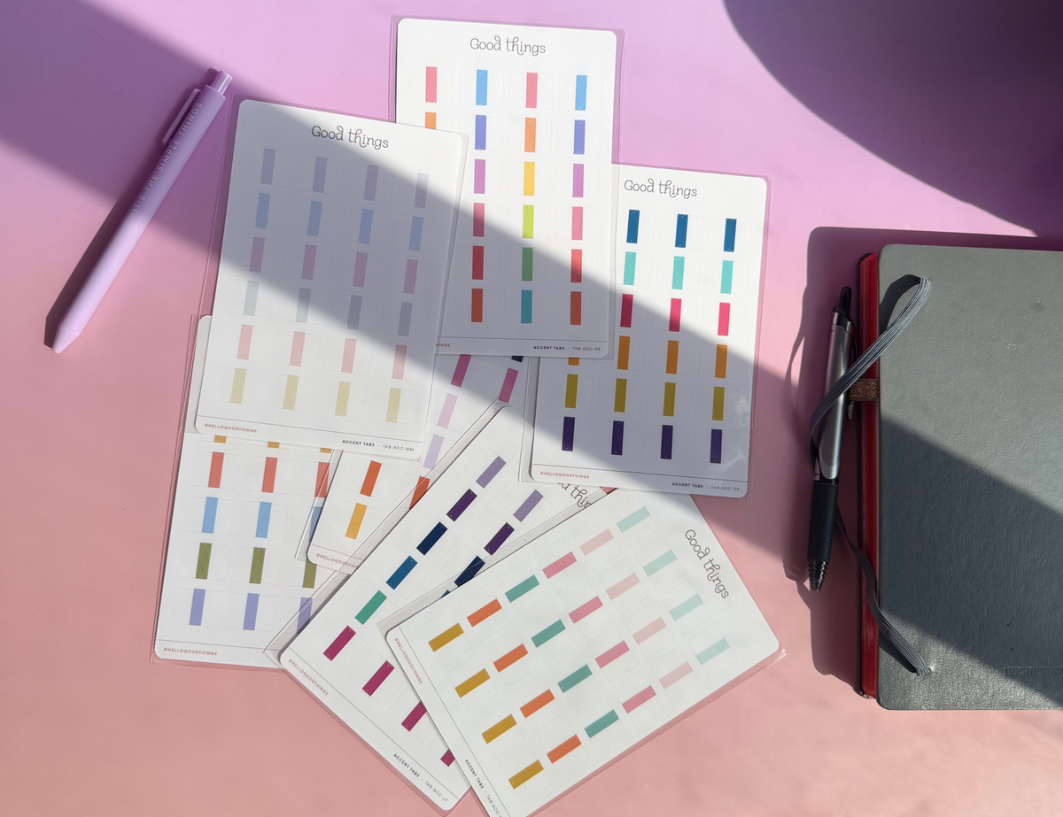 Accent Tab Stickers, Jewel Tones