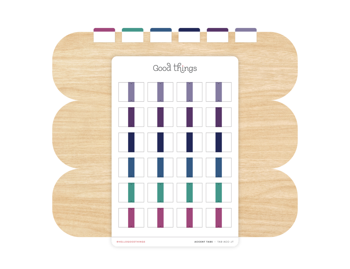 Accent Tab Stickers, Jewel Tones
