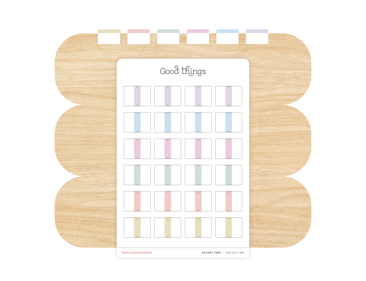 Accent Tab Stickers, Mellow Magic