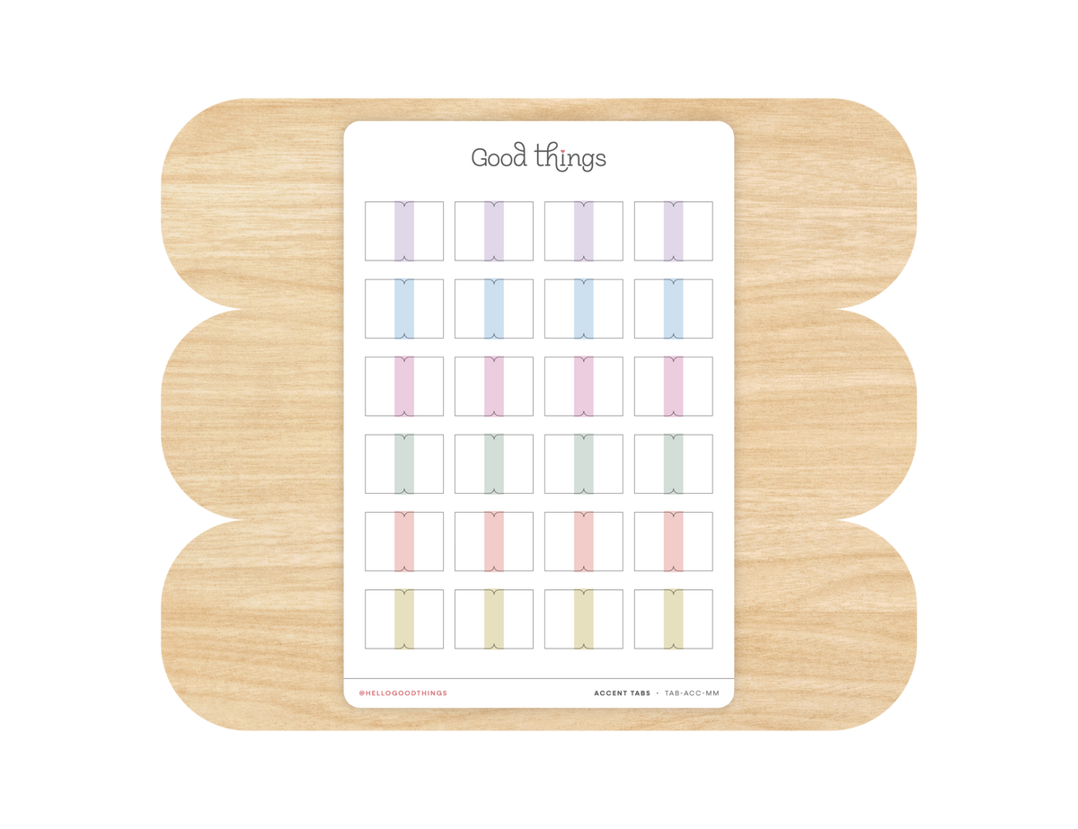 Accent Tab Stickers, Mellow Magic