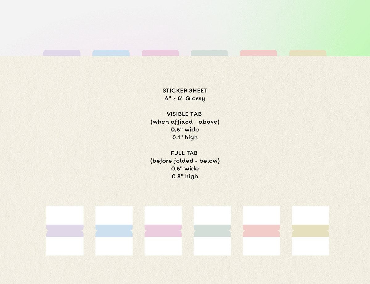 Accent Tab Stickers, Mellow Magic
