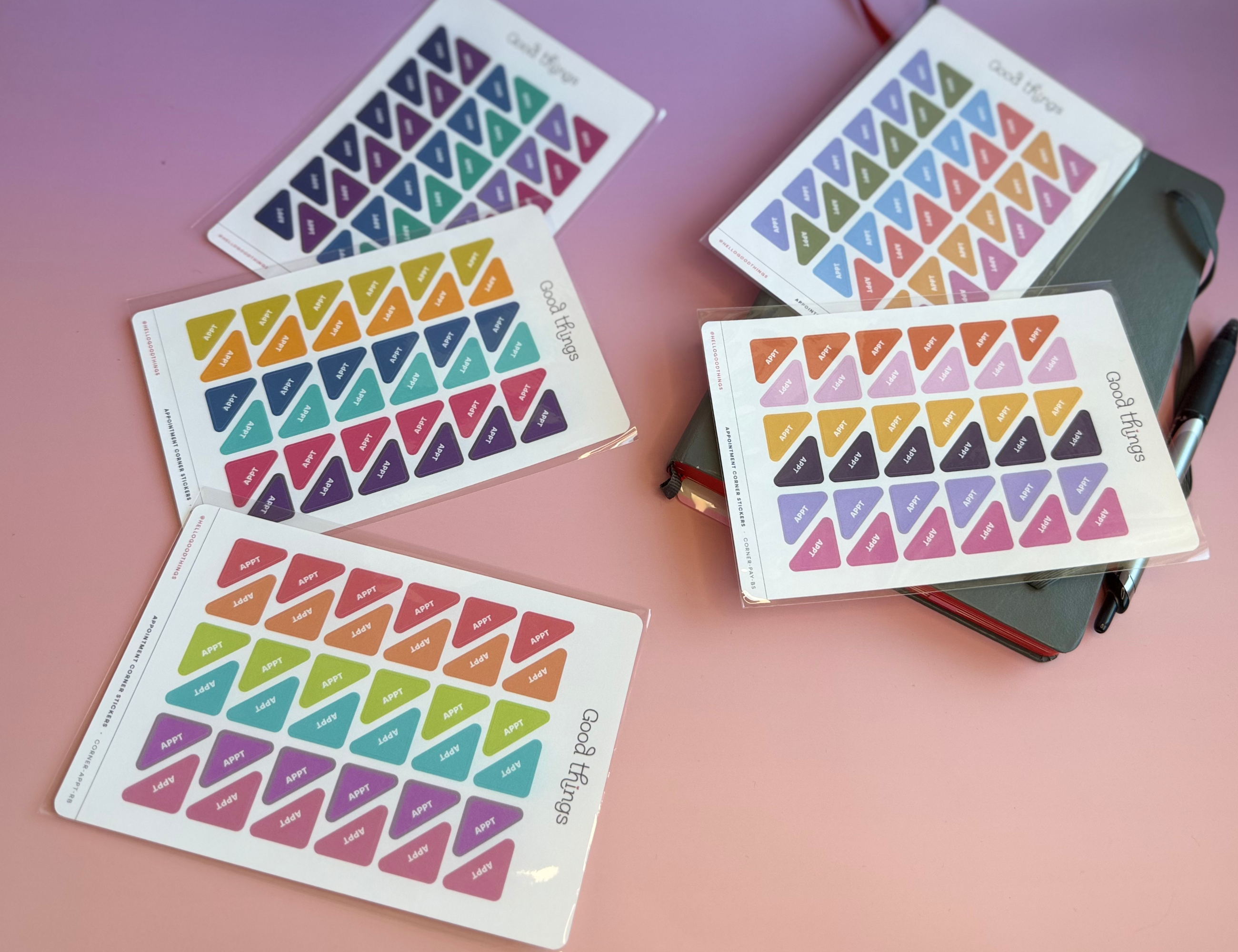 Appointment Corner Calendar Planner Stickers