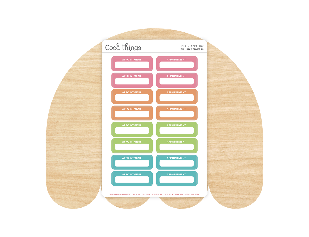 Appointment Calendar Stickers