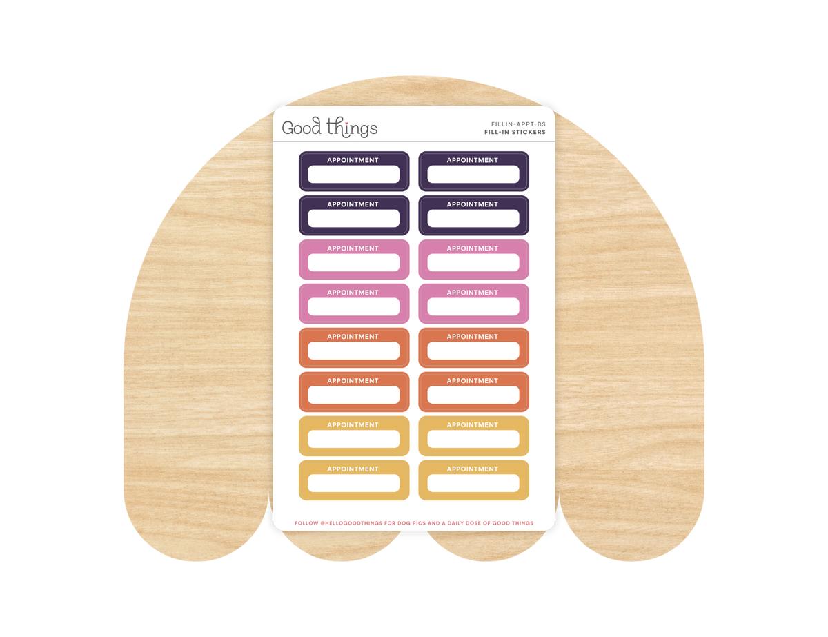 Appointment Calendar Stickers