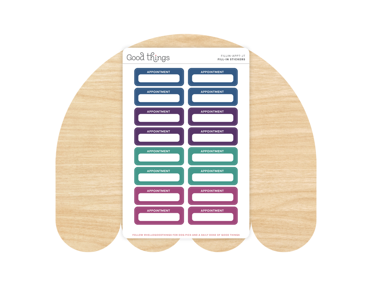 Appointment Calendar Stickers