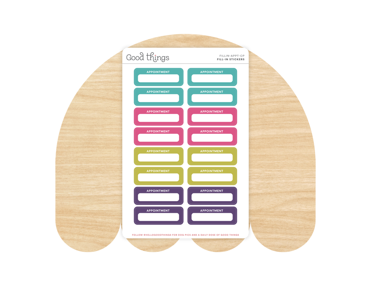 Appointment Calendar Stickers