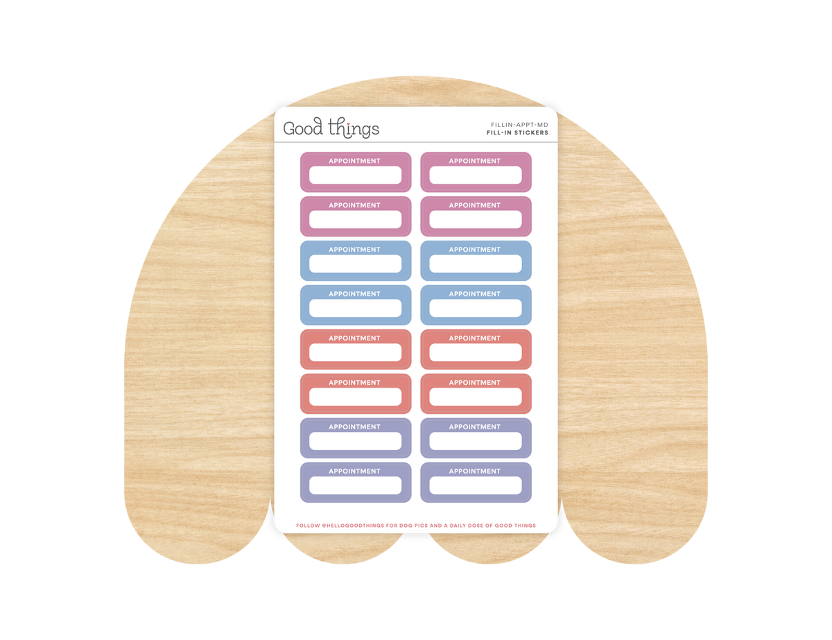 Appointment Calendar Stickers