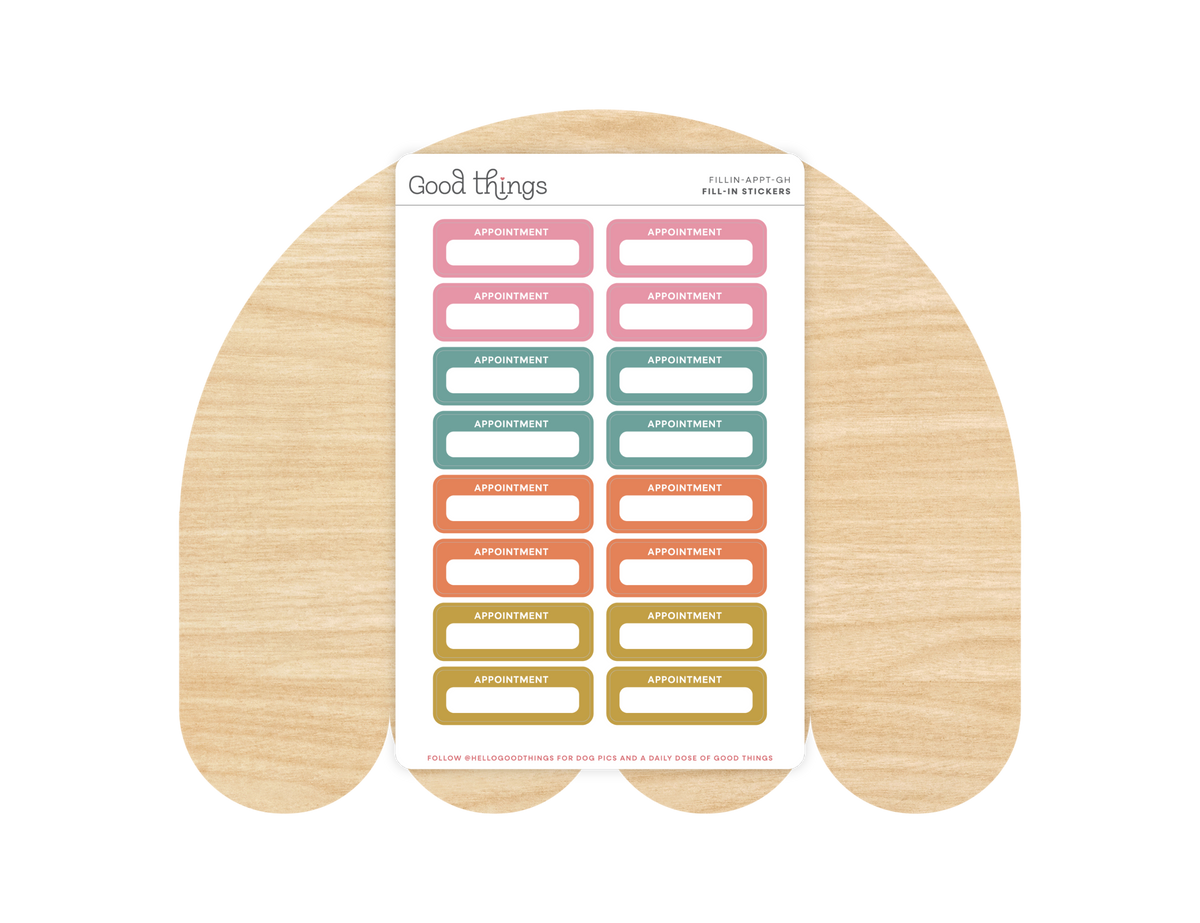 Appointment Calendar Stickers