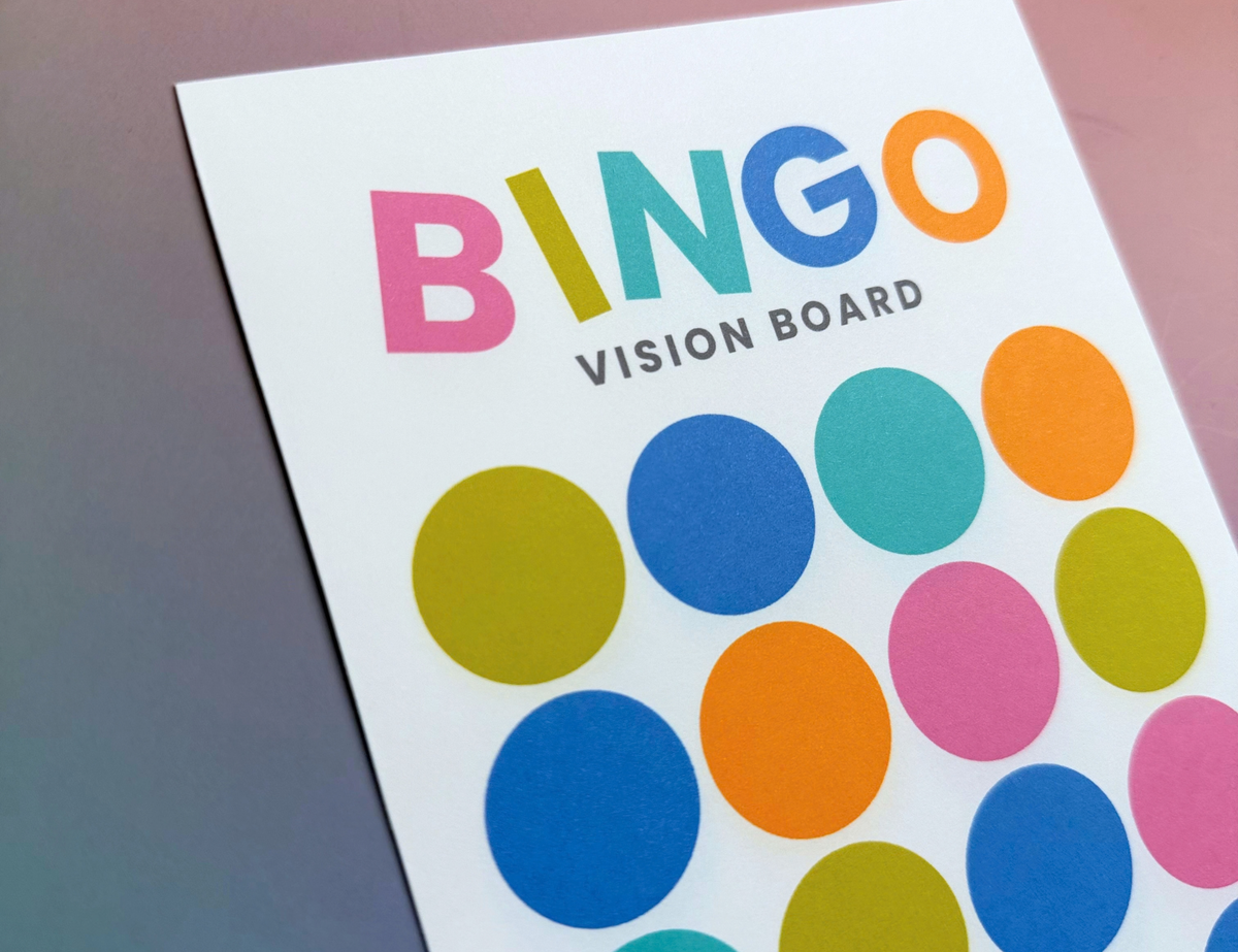 Bingo Card Vision Board, Pop 16