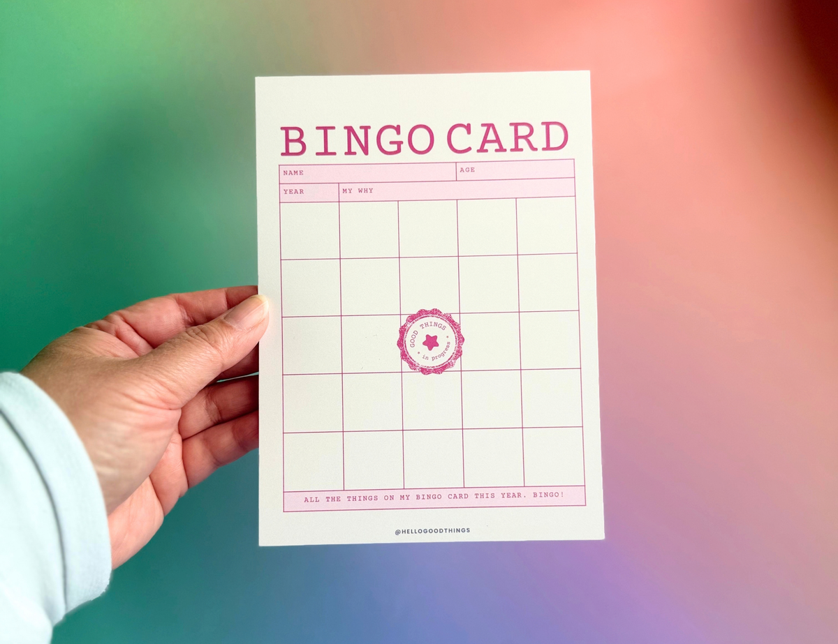 Bingo Card Vision Board, Good Things 5x5