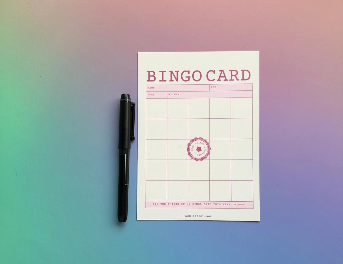 Bingo Card Vision Board, Good Things 5x5