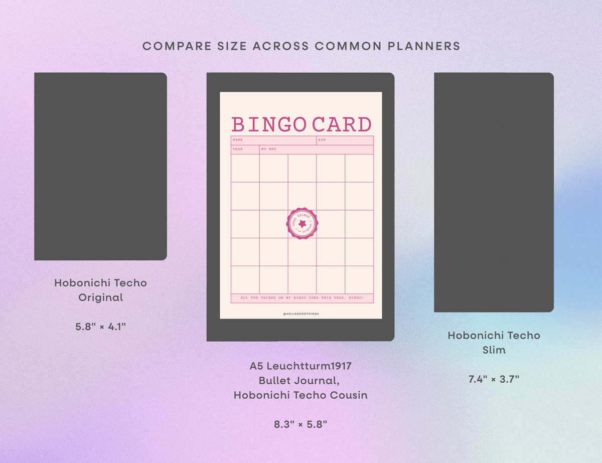 Bingo Card Vision Board, Good Things 5x5