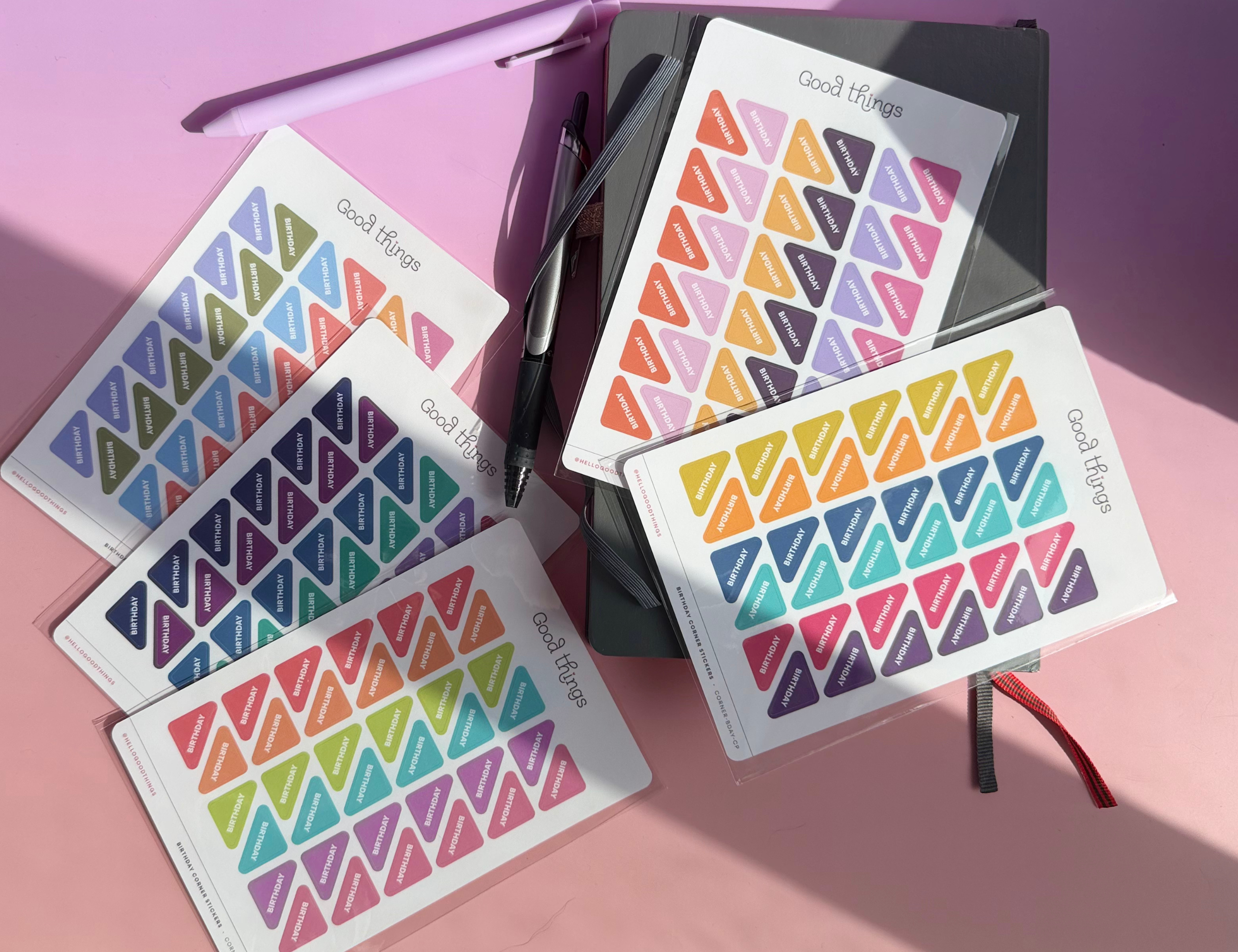 Birthday Corner Calendar Planner Stickers