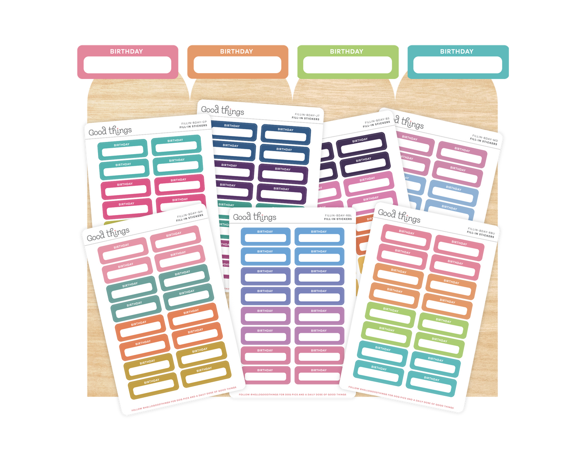 Birthday Calendar Stickers