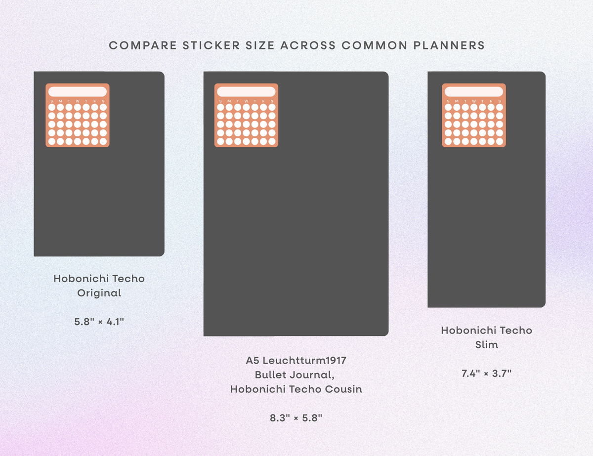 Blank Month or Monthly Habit Tracker Sticker, Golden Hour