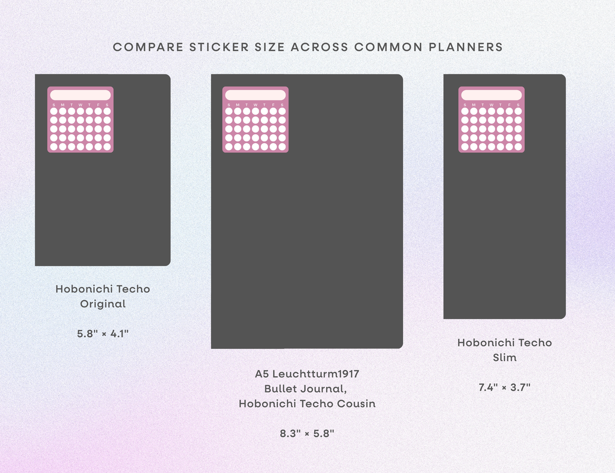 Blank Month or Monthly Habit Tracker Sticker, Macaron Dreams