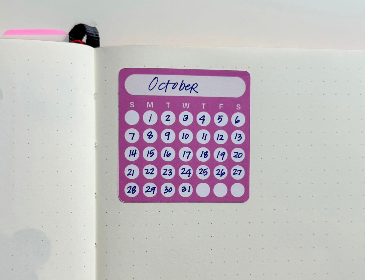 Blank Month or Monthly Habit Tracker Sticker, Macaron Dreams