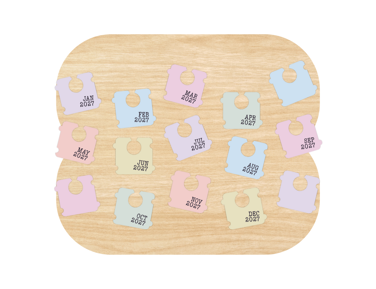 Bread Bag Clip Stickers, Dated