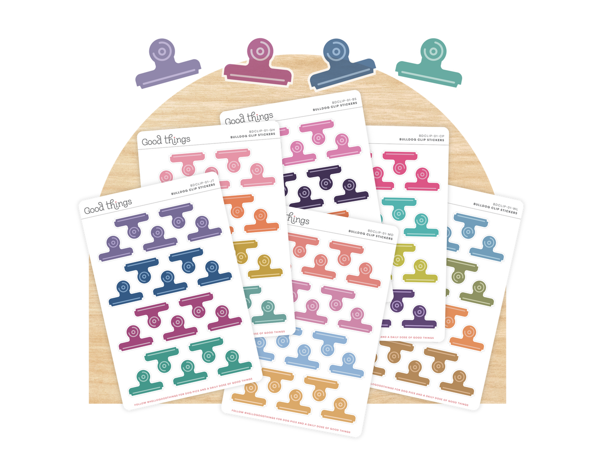 Bulldog Clip Washi Stickers