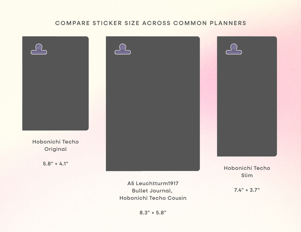 Bulldog Clip Washi Stickers