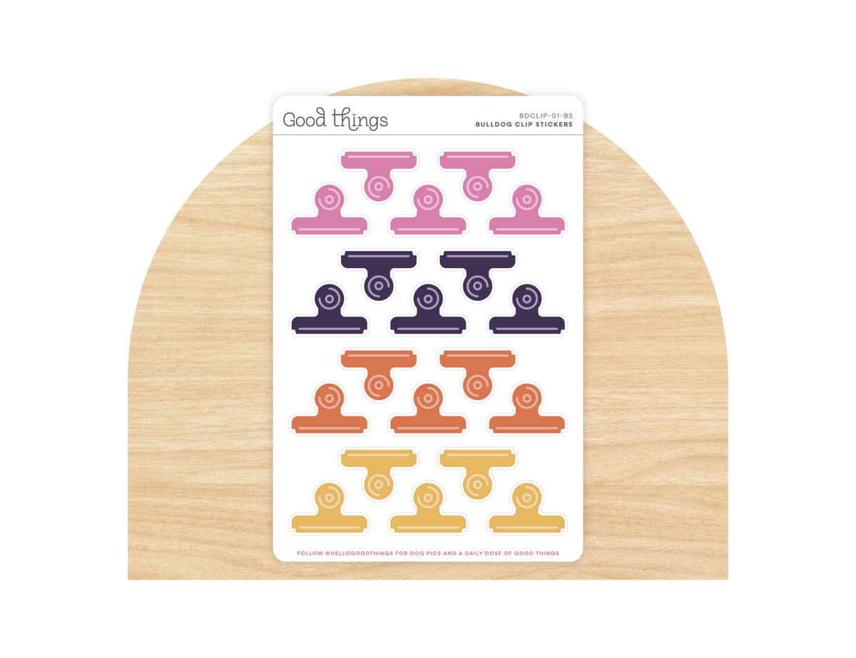 Bulldog Clip Washi Stickers