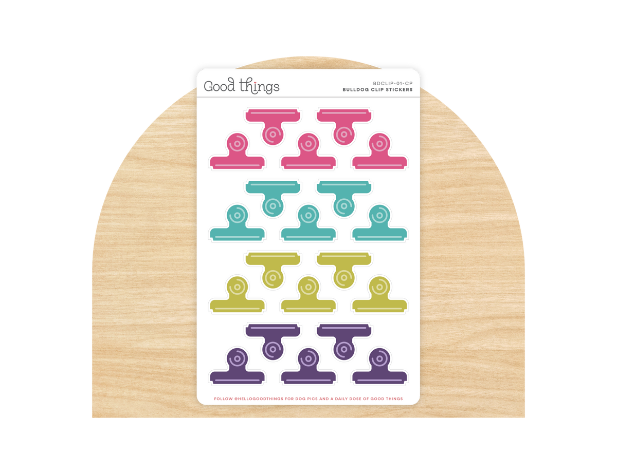 Bulldog Clip Washi Stickers