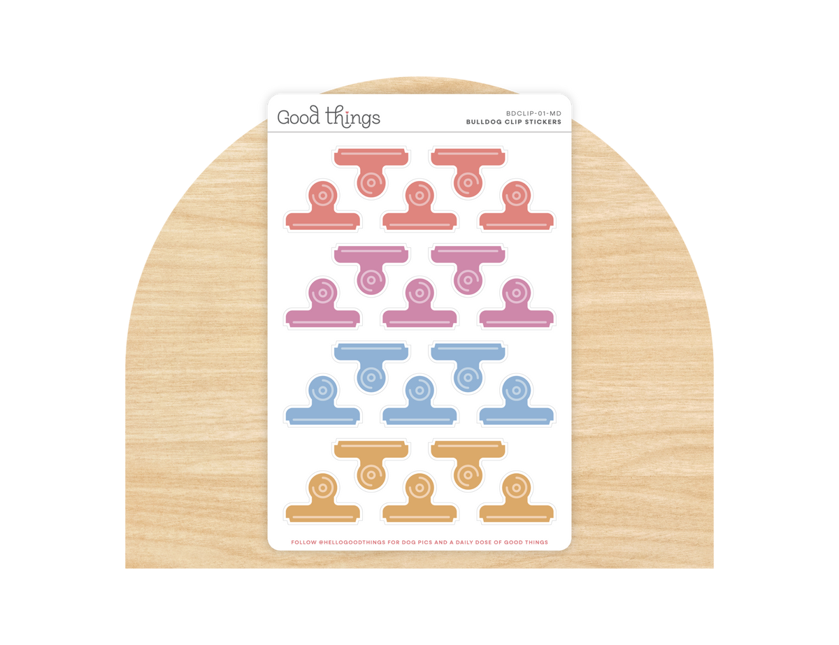 Bulldog Clip Washi Stickers