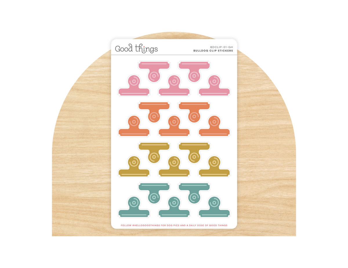 Bulldog Clip Washi Stickers