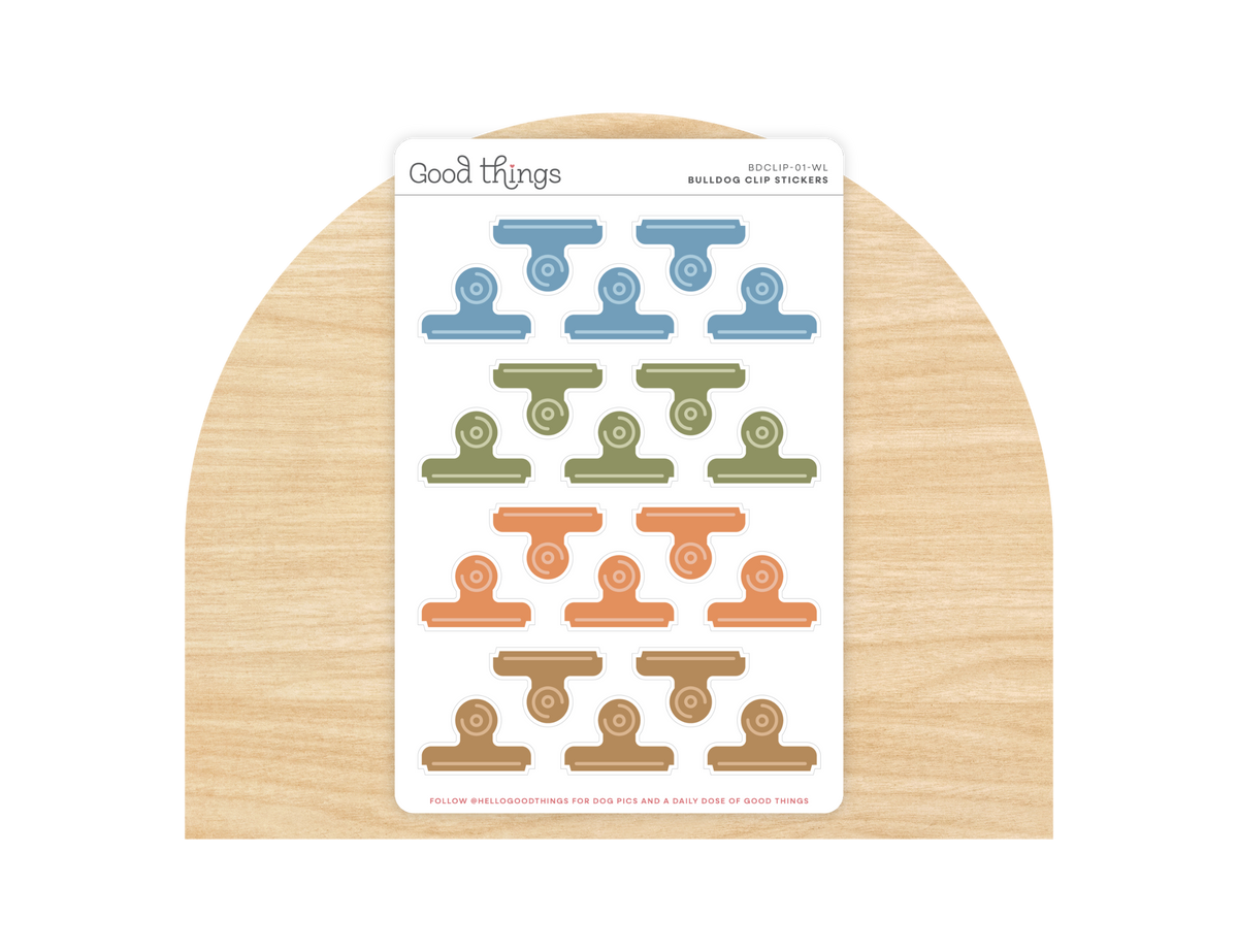 Bulldog Clip Washi Stickers