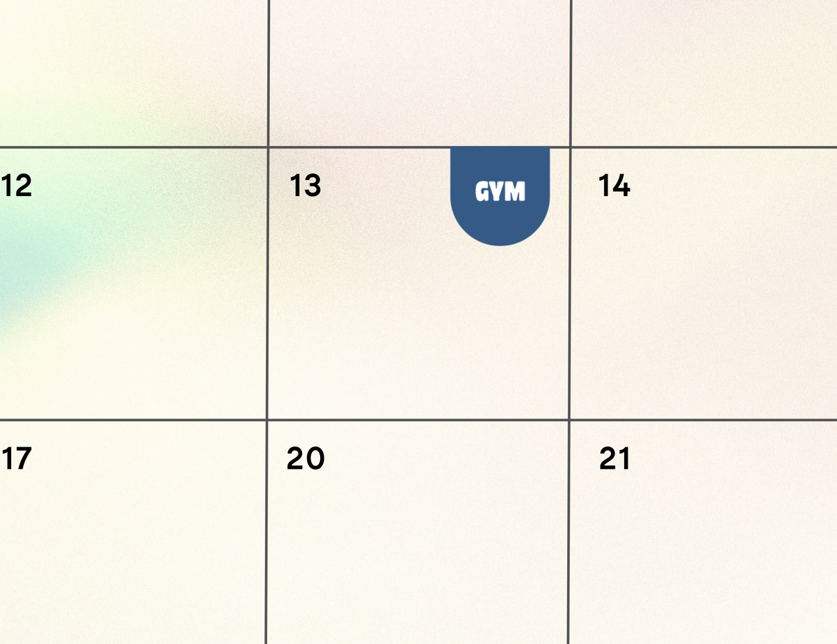 Fitness Calendar Tag Sticker Sheet