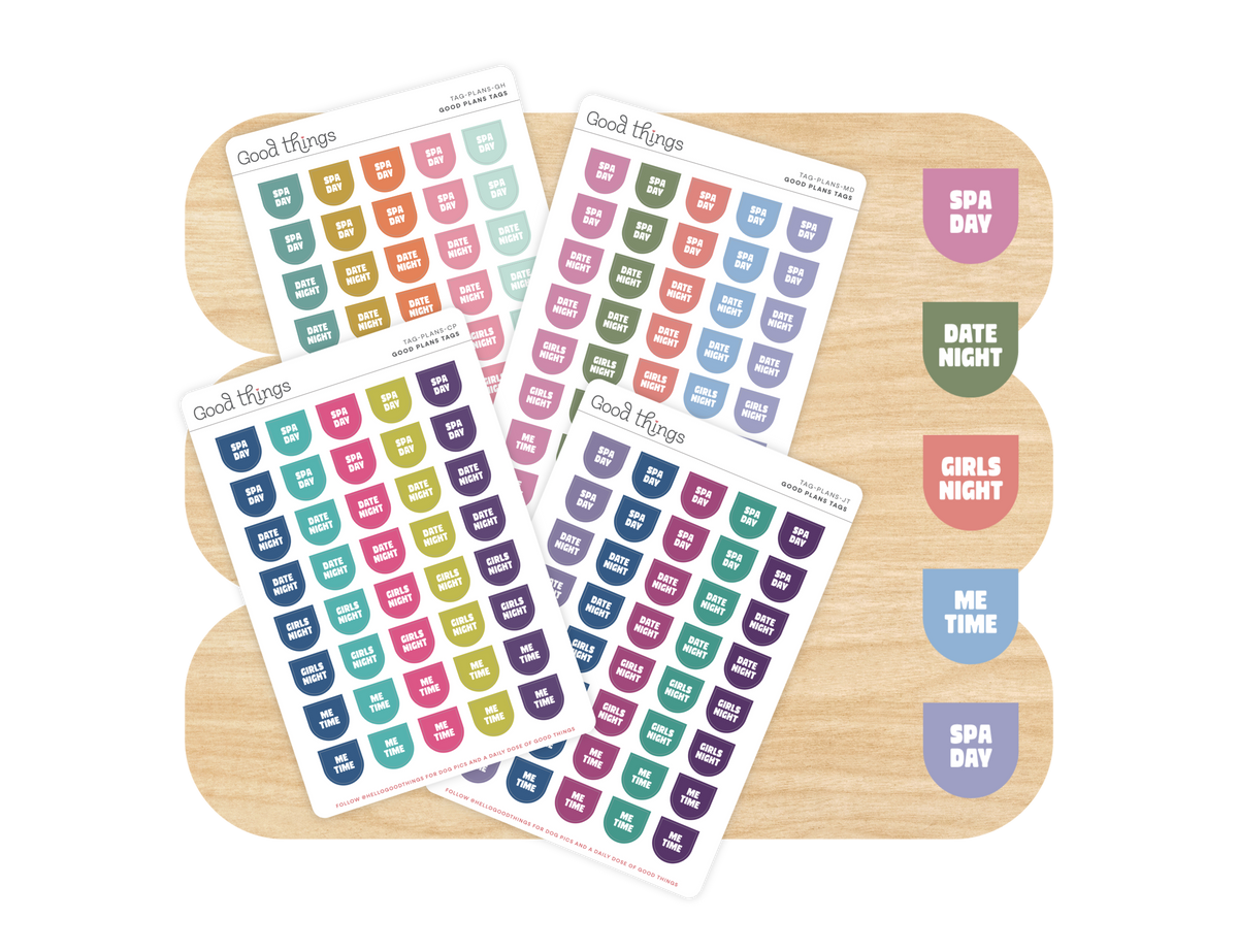 Plans Calendar Tag Sticker Sheet