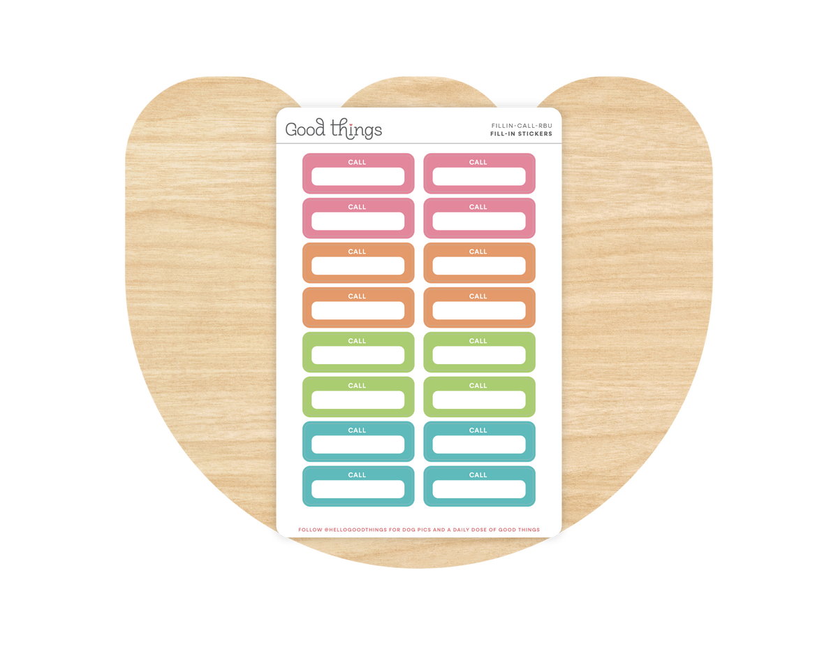Call Calendar Stickers