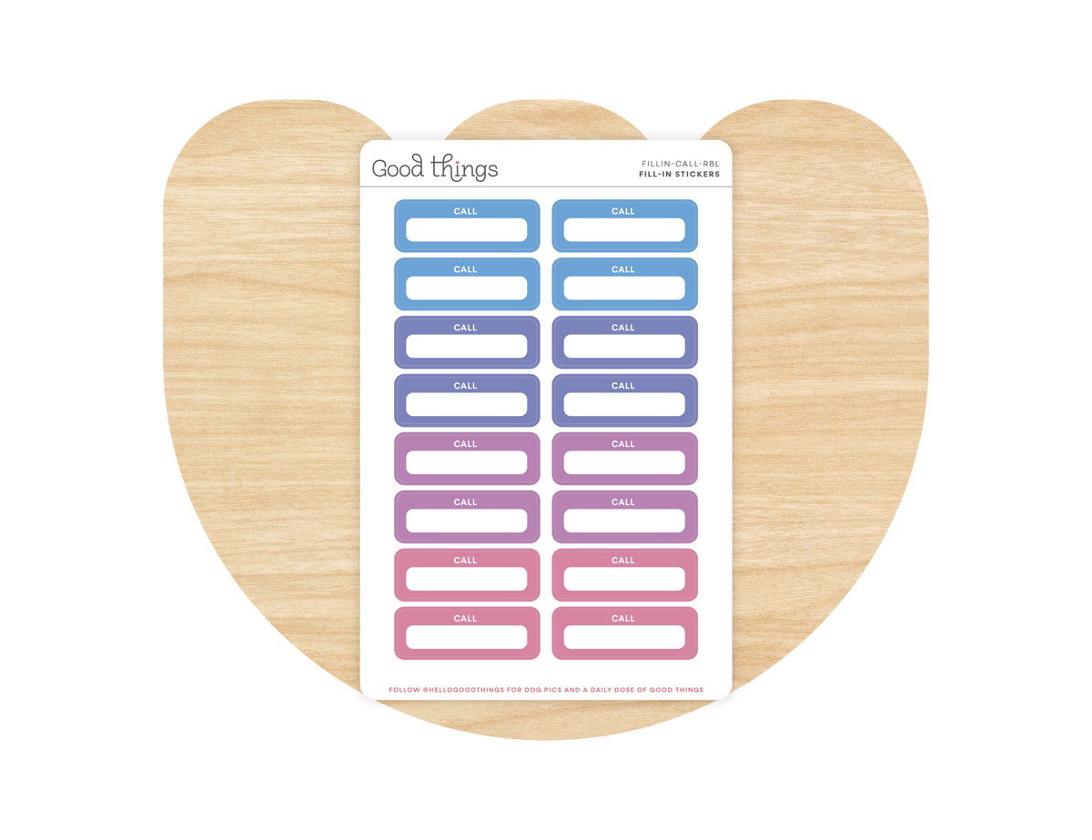 Call Calendar Stickers