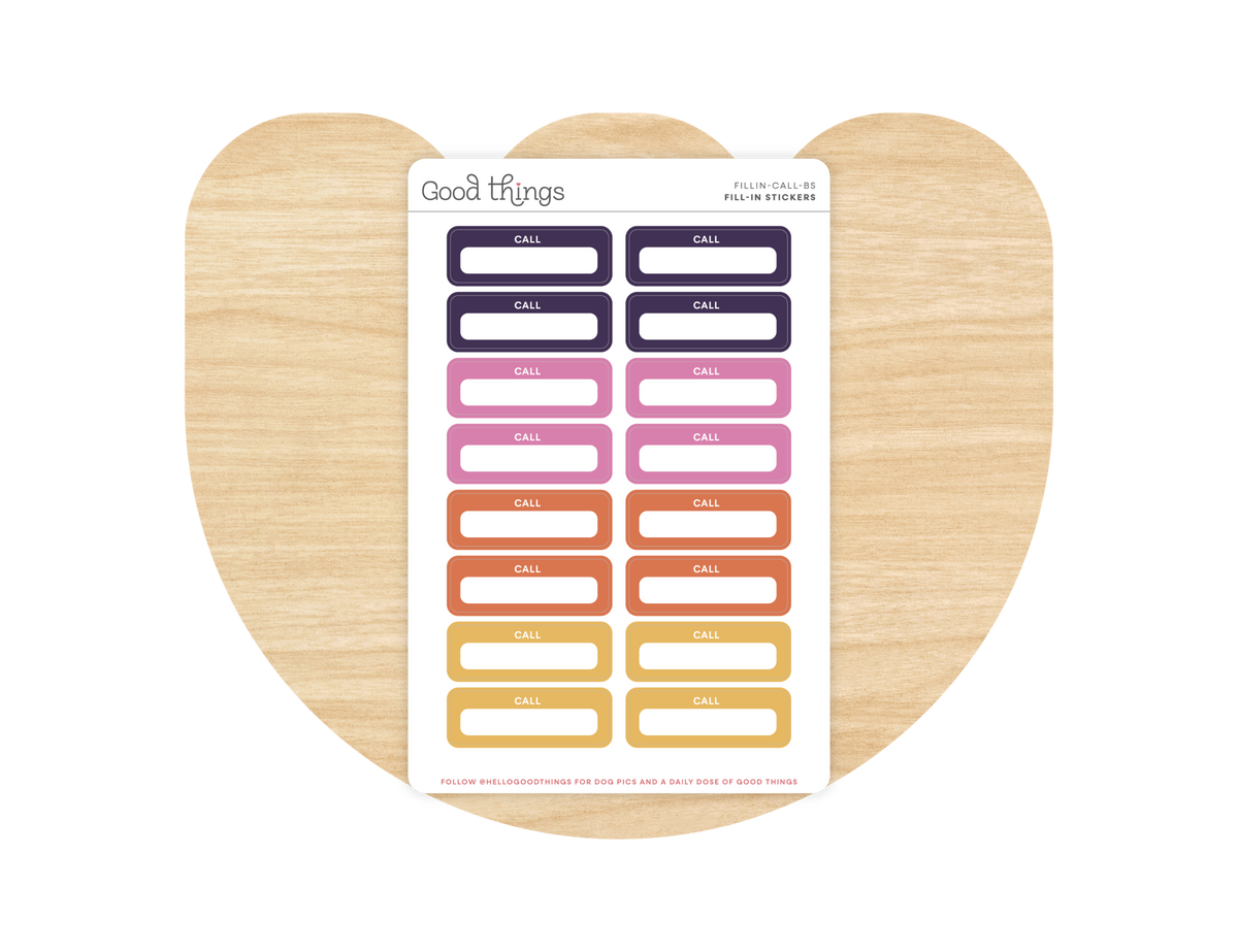 Call Calendar Stickers