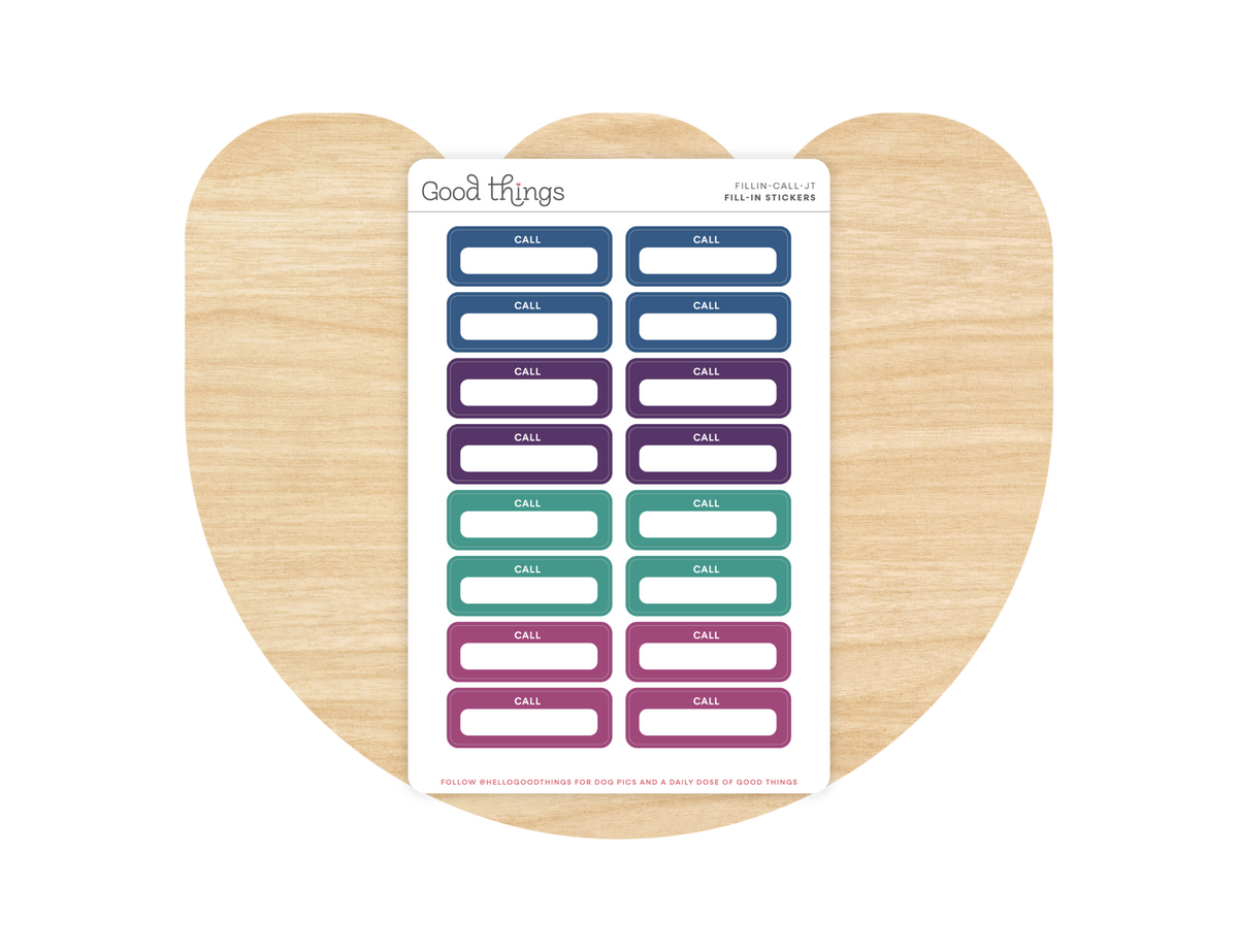 Call Calendar Stickers