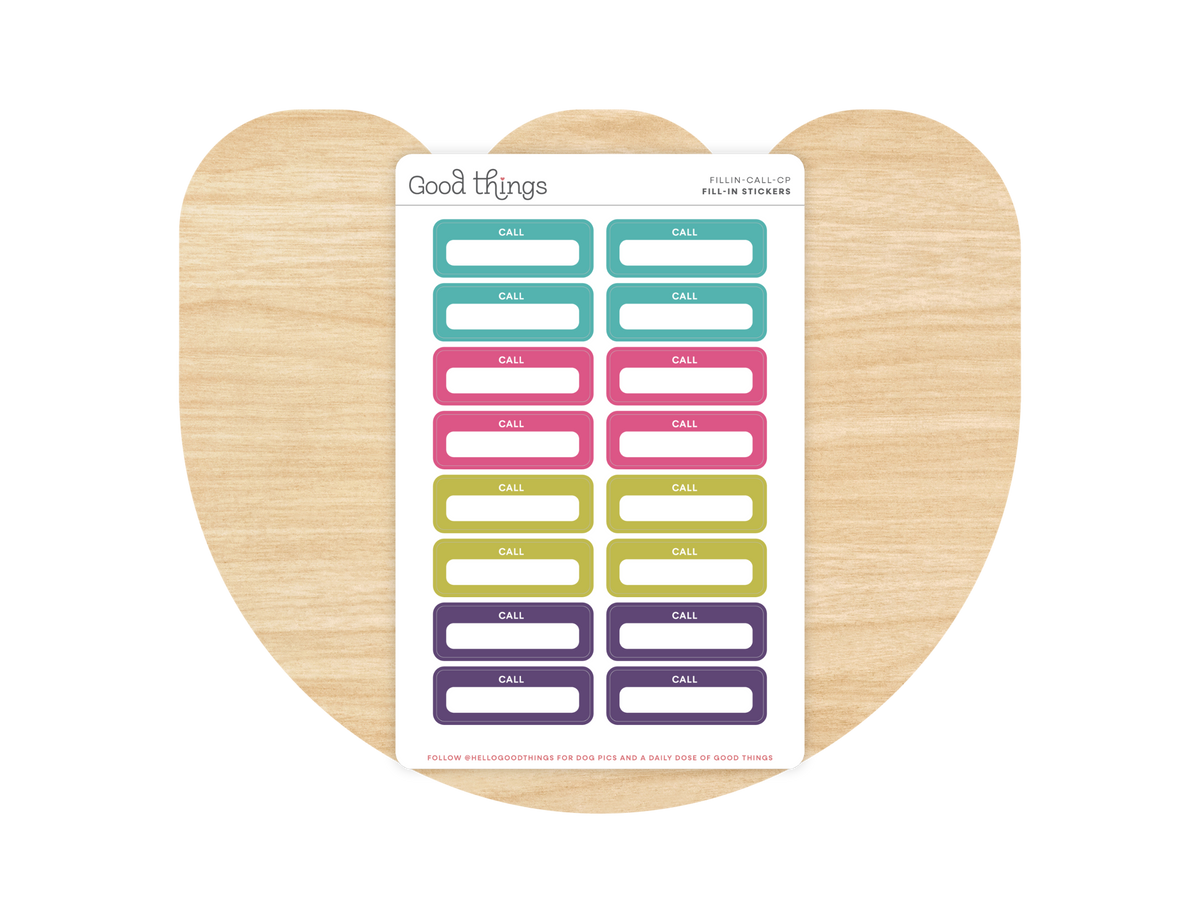Call Calendar Stickers