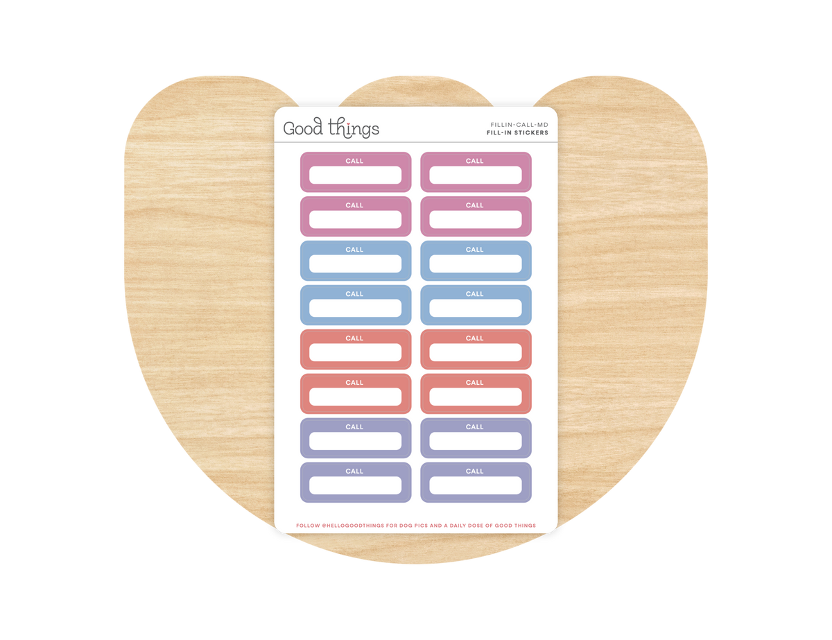 Call Calendar Stickers