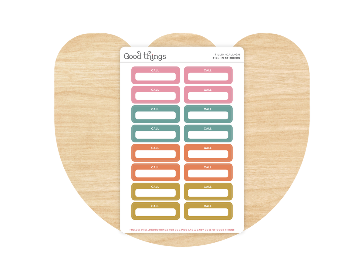 Call Calendar Stickers