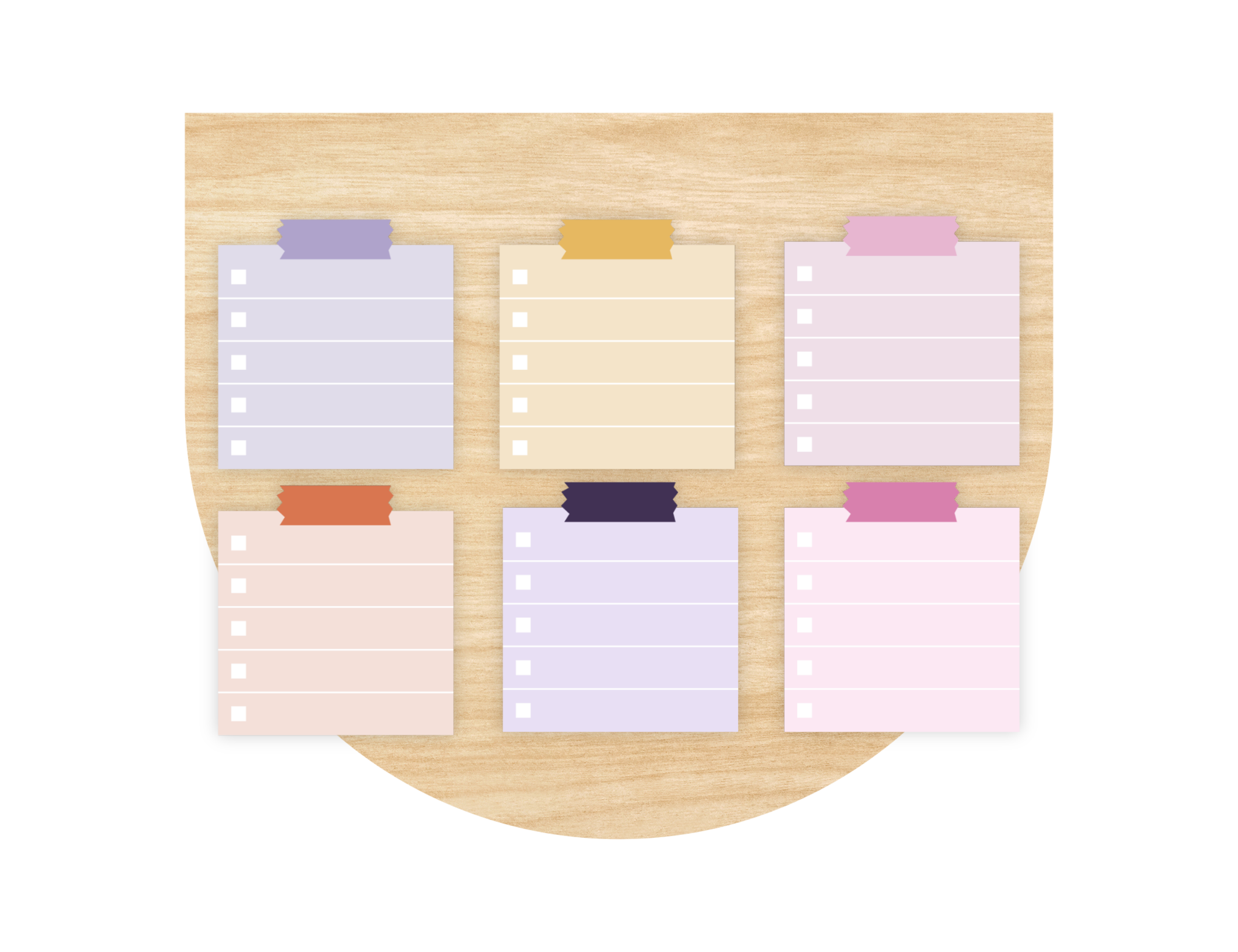 Short To Do List Stickers, Bright Side