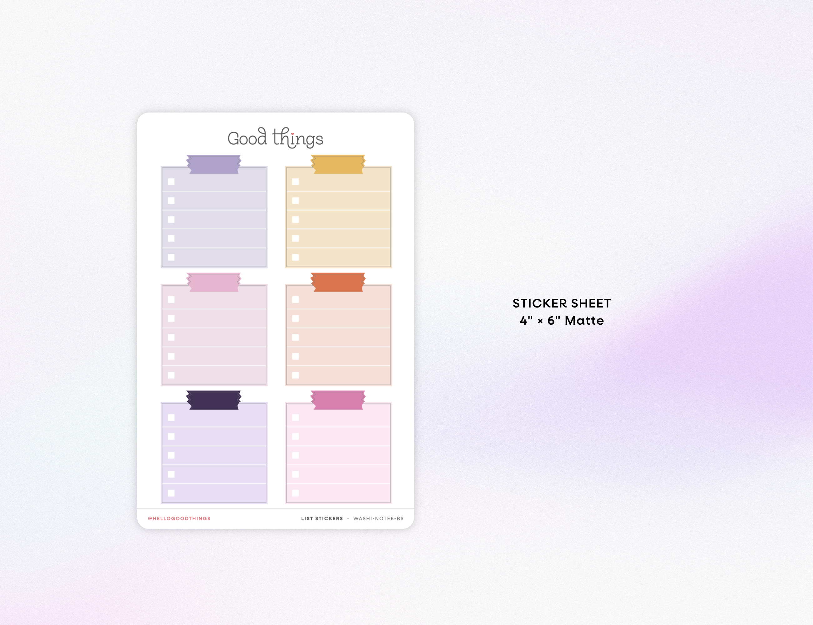 Short To Do List Stickers, Bright Side